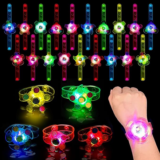 24Pcs Glow in The Dark Party Favors for Kids 8-12, Halloween Gifts LED Light Up Toys Neon Party Favors for Encanto Cocomelon Birthday Christmas Goodie Bag Stuffers