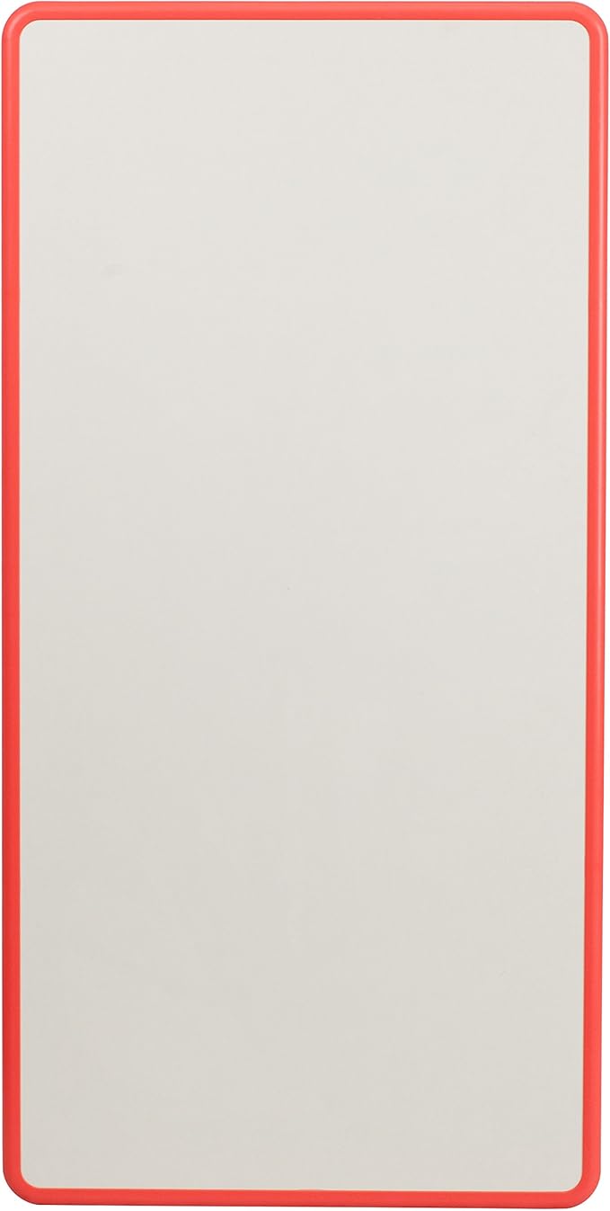 Flash Furniture Wren 23.625''W x 47.25''L Rectangular Red Plastic Height Adjustable Activity Table with Grey Top