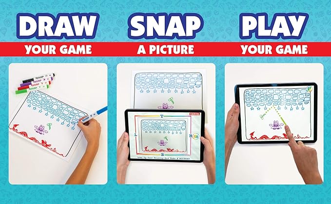 Transform Creative Drawings to Animated Playable Kids Games On Your Mobile Device - Build Your Own Video Game - Gifts for 10 Year Old Girl, Boys - Award Winning STEM Toys for Ages 6-12+