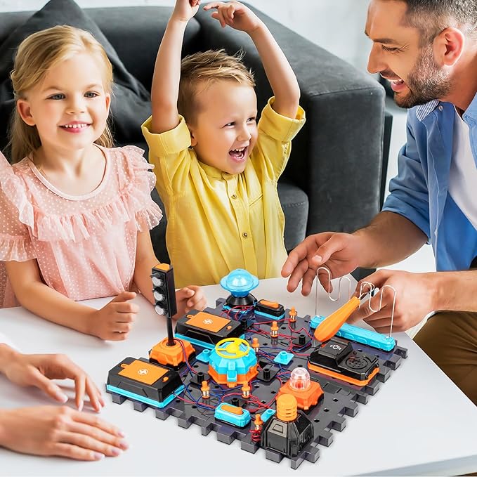 Electronic Kits for Kids, Circuits Jr. Electronics Exploration Kit, STEM Circuits for Kids 8-12, Electrical Circuit Board Engineering Kit, Suitable as an Educational Gift for Kids 8-12