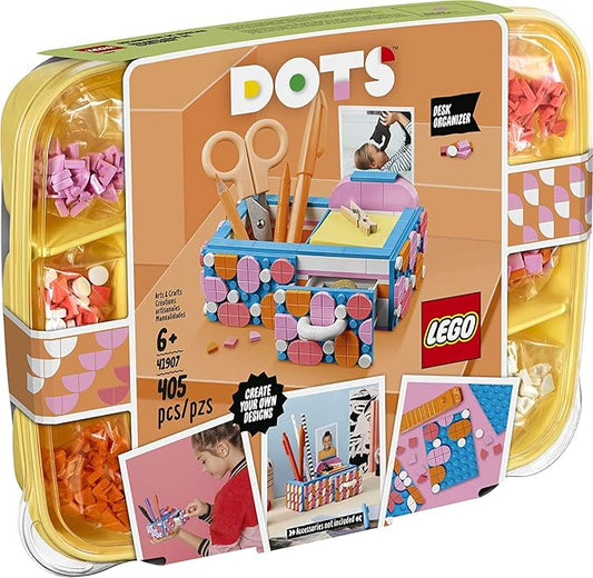 LEGO DOTS Desk Organizer 41907 DIY Craft Decorations Kit for Kids who Like Designing and Redesigning Their Own Room Decor Items to Use, Makes a Fun and Inspirational Gift (405 Pieces)