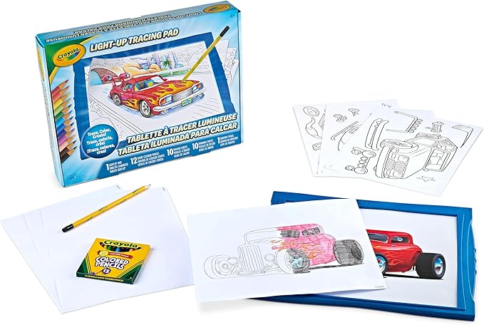 Crayola Light Up Tracing Pad - Blue, Tracing Light Box for Kids, Drawing Pad, Toys for Kids, Gift for Boys & Girls, Ages 6, 7, 8