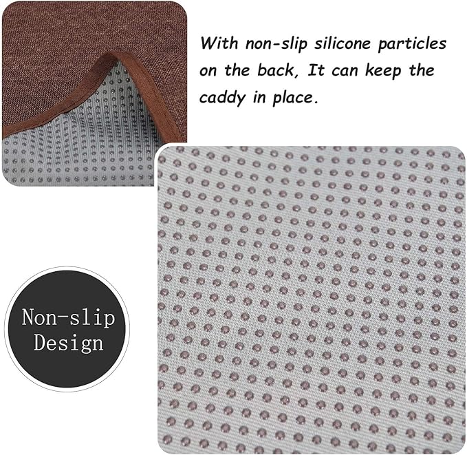 Sofa Armrest Organizer, Remote Control Holder for Recliner Couch, Arm Chair Caddy with 6 Pockets for Magazine, Tablet, Phone, iPad