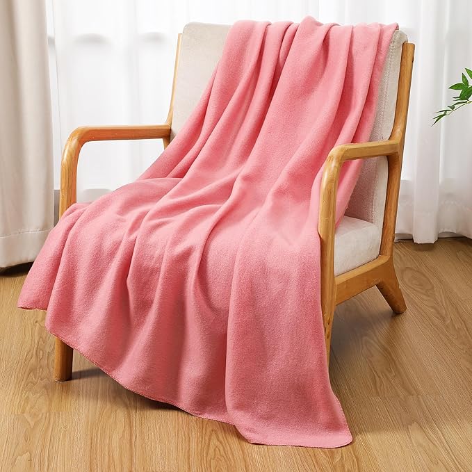 Buryeah 10 Pcs Fleece Blanket Bulk Warm Soft Fleece Blankets Cozy Lightweight Throw Blankets Plush Pet Throw Blanket for Home Bed Sofa Office Wedding Gifts Travel(50" X 60",Pastel Color)