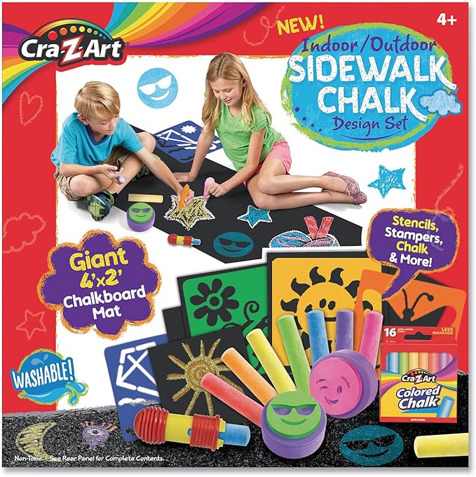 Cra-Z-Art Indoor Outdoor Sidewalk Chalk Design Set