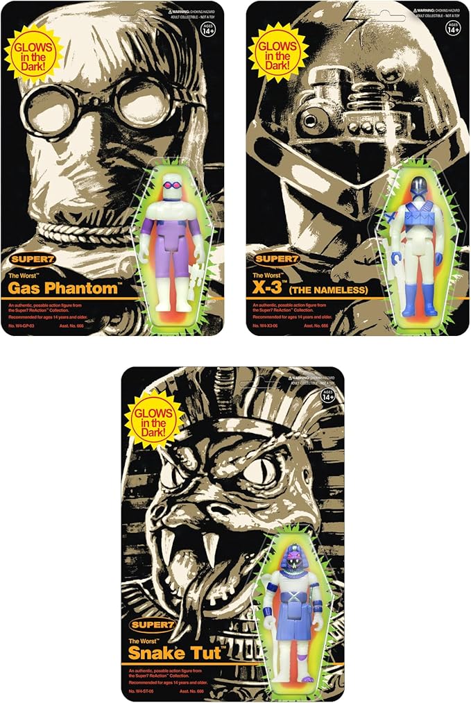 Super7 The Worst Snake TUT (Monster Glow) - 3.75" The Worst Action Figure Collectibles and Retro Toys