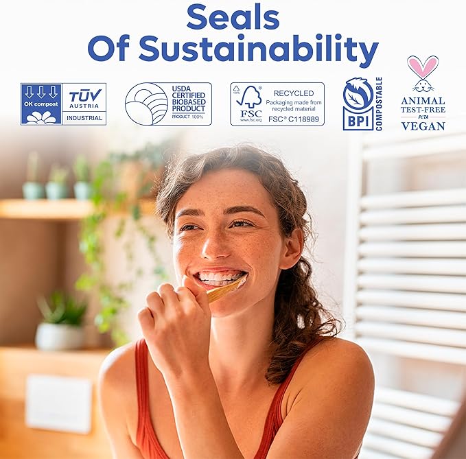 Bamboo Charcoal Toothbrush with Travel Case & Holder Kit - Extra Soft Natural Bristles for Sensitive Teeth | Eco Friendly Portable Wooden Travel Set | Single Wood Toothbrushes Stand & Cover