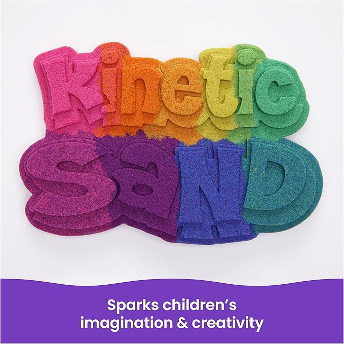 Kinetic Sand, 2.5lbs Purple Play Sand, Moldable Sensory Toys for Kids, Resealable Bag, for Ages 3 and up