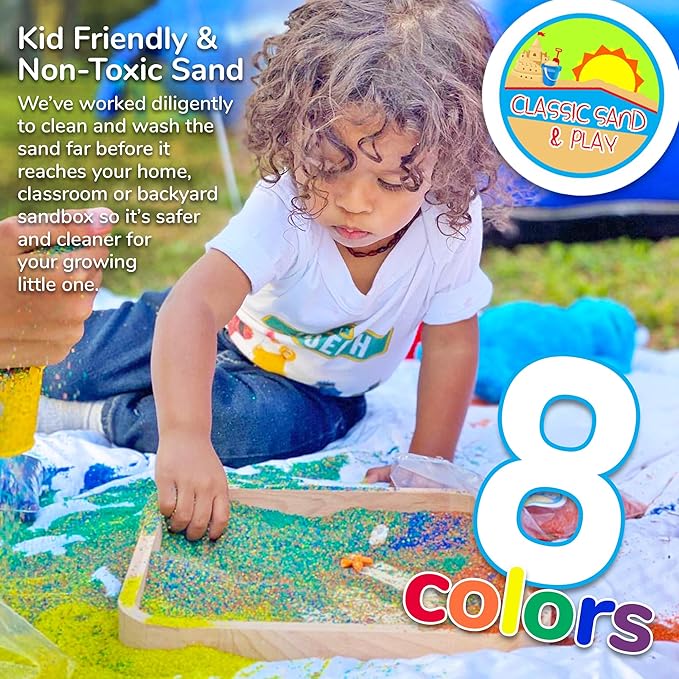 Classic Sand and Play Red Colored Play Sand, 20 lb. Bag, Natural and Non-Toxic, Fun Wet and Dry Indoor and Outdoor, Sandbox, Therapy, and Table Use, Building, Stimulate Sensory Needs