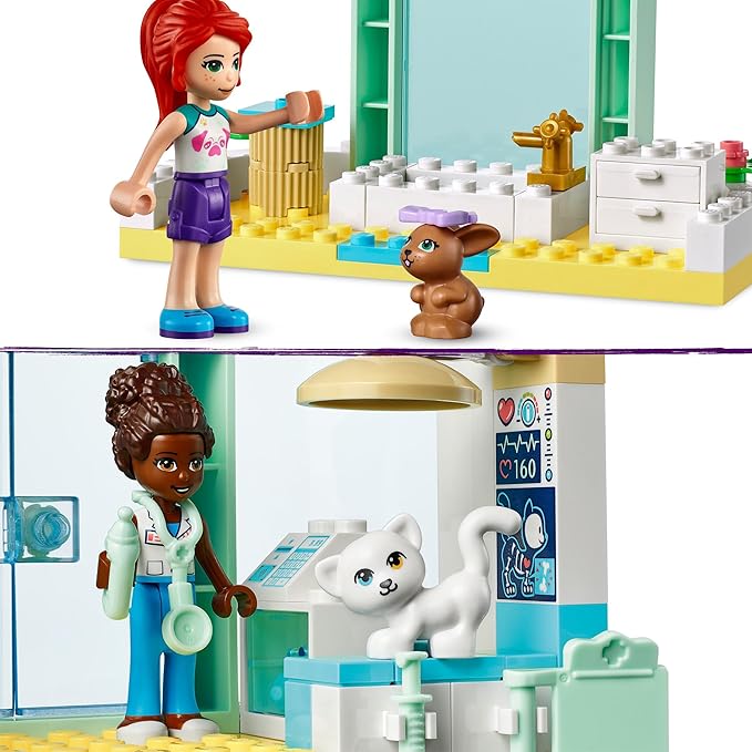 LEGO 41695 Friends Pet Clinic, Toy for Boys and Girls +4 Years with Mini Doll and Figures of Kitten and Bunny