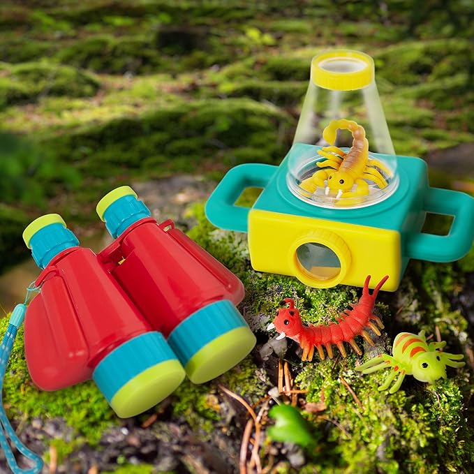 B. toys – Kids' Binoculars – Binoculars With Strap – Camping, Hiking, Bird Watching Gear- Outdoor Toys For Children – 3 Years +