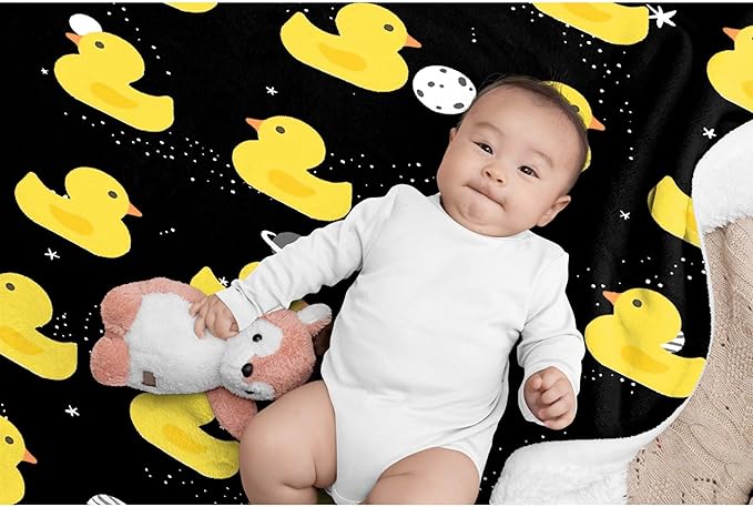 Aparajita Ruddy Duck Adult Duck Blanket Kids Funny Blanket Suitable for Bedroom Living Room Bed Sofa Crib Couch Chair Outdoor All Season Items That Yellow Duck Lovers Will Love 50"x40"for Kid