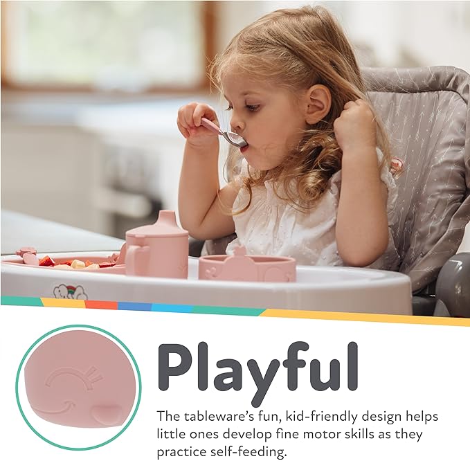 Nuby Animal Friends Silicone Sippy Cup - Toddler Cup with One-Handle - 6+ months - Pink Whale