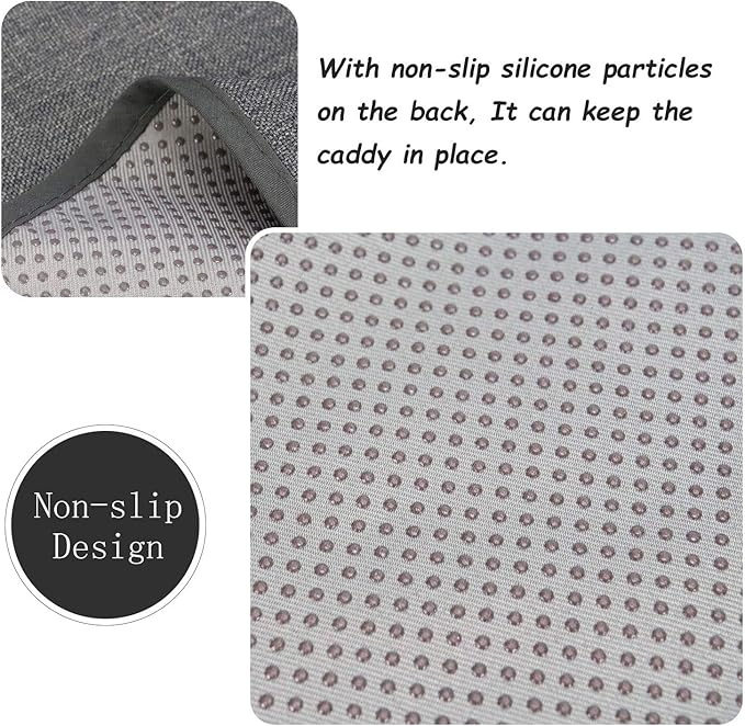 Sofa Armrest Organizer, Remote Control Holder for Recliner Couch, Arm Chair Caddy with 5 Pockets for Magazine, Tablet, Phone, iPad