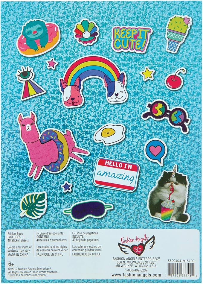 Fashion Angels 1,000+ Totes Adorbs Sticker Book, Includes Fun & Colorful Craft Stickers, Ideal for Accessorizing Kids & Teens Notebooks, Journals & More