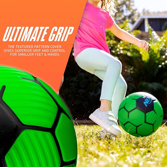 Nerf Kids Foam Mini Soccer Ball - Proshot Youth Soft Mini Foam Soccer Ball - 7" Inch Indoor + Outdoor for Kids - Fun Toy for Practice + Games