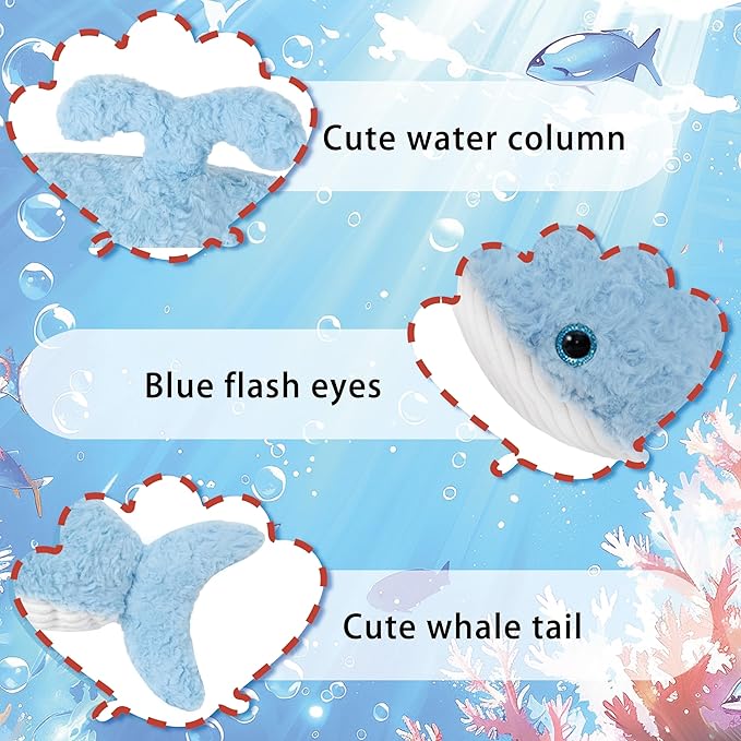 Niuniu Daddy 23" | 3.3 Pound Whale Weighted Stuffed Animals for Kids Adults, Whale Weighted Plush Lap Animals Plush Toy for Toddler Teens, Large Stuffy Pillow for Presents Birthday Christmas Holiday