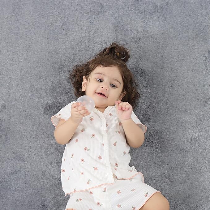 1.3" Thick Baby Floor Play Mat 50x74, Basic Padded Foam Mat for Tummy Time Crawling, Non Slip Cushioned for Babies Toddlers Infants Kids (Light Grey)