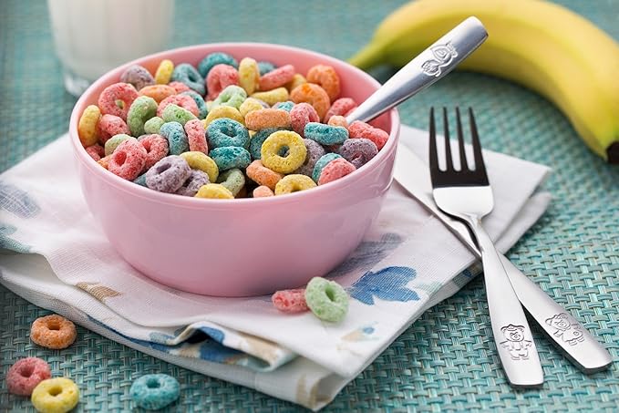 15 Piece Stainless Steel Kids Cutlery, Child and Toddler Safe Flatware, Kids Silverware, Kids Utensil Set Includes 5 Knives, 5 Forks, 5 Spoons, Total of 5 Place Settings, Ideal for Home and Preschools