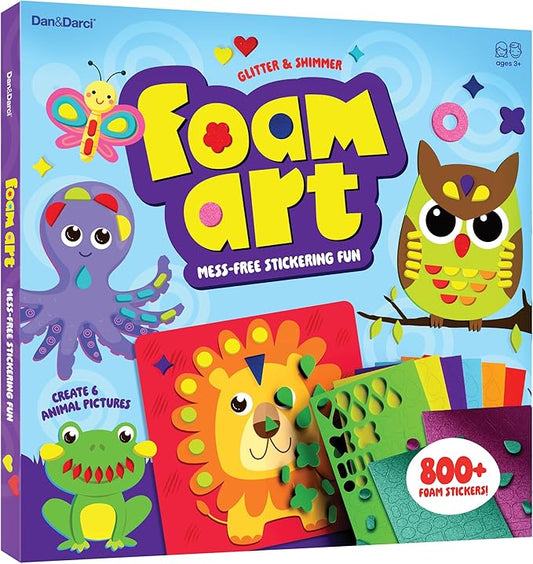 Foam Sticker Art Craft for Kids - Toddler Arts and Crafts for Kids Ages 3-4 3-5 4-6 - Kids Toddlers Activities for Kids Ages 3-5 - 4 Year Old Boy Birthday Gift - Stocking Stuffers Gifts for Boys 4-6