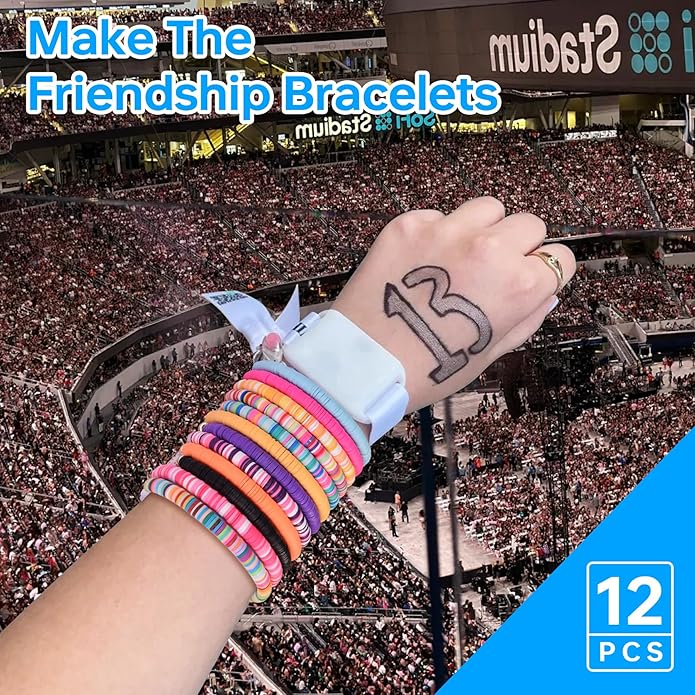 Bracelets Sets for Girls,Friendship Bracelet,Colorful Stretch Friendship Bracelets Gift for Girl Party Favors