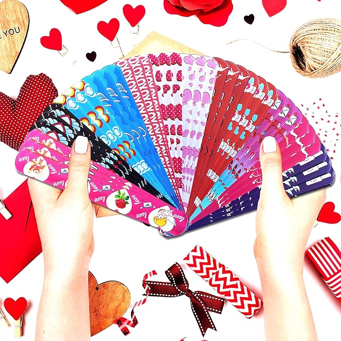 36 Pcs Valentines Day Slap Bracelets for Kids, Valentines Day Bulk Wristbands Toys for Valentines Favors Supplies, Birthday Giveaways, Classroom Prizes Exchanging Gifts