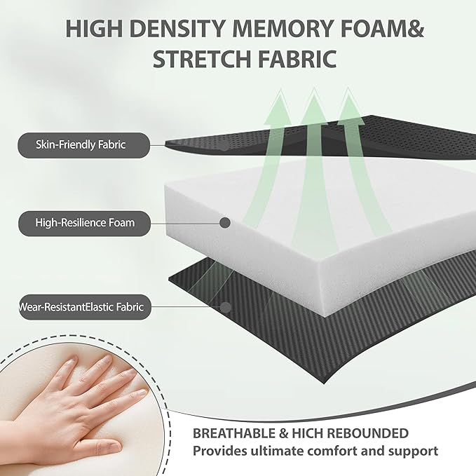 Inflatable Seat Cushion, Self-Inflating Memory Foam Airplane Seat Cushion Portable Camping Sitting Pad for Travel Stadium Car Bleachers Outdoors Office,Lightweight,Supports Back Comfort (Grey)