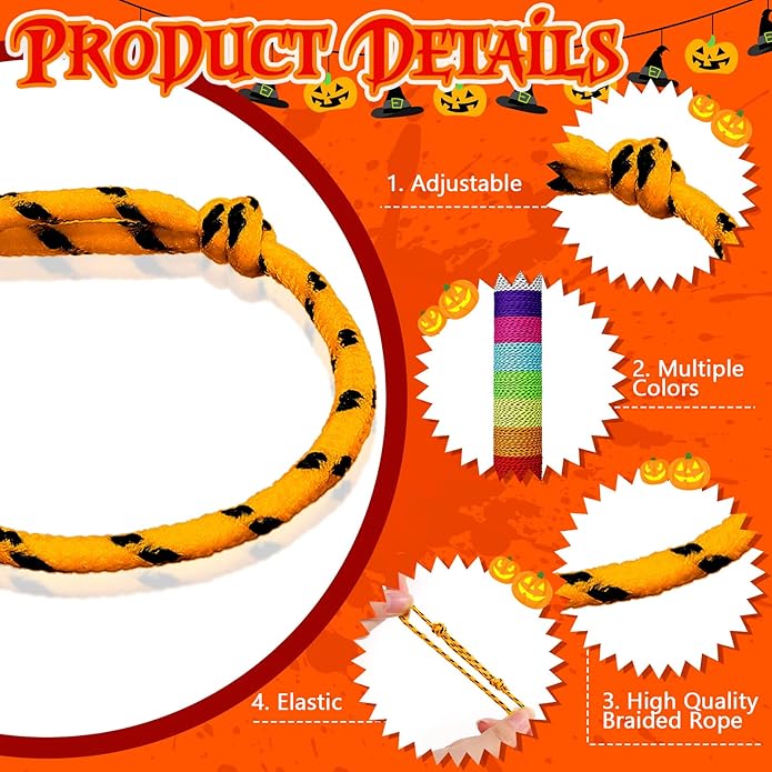 Friendship Bracelets Rope 168 Bracelets in 8 Assorted Colors Adjustable Bracelets for Kids Neon Rope Woven Friendship Bracelets for Girls and Boys Goody Bag Stuffers Party Favors