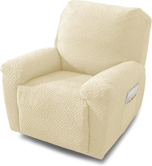 NORTHERN BROTHERS Oversized Recliner Chair Covers, Large Lazy Boy Recliner Covers, Stretchy Cover for Recliner Chairs, Beige