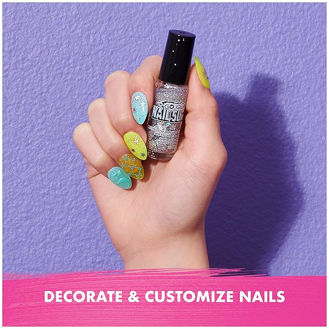 Cool Maker, GO GLAM Nail Surprise Shimmer Exclusive Manicure Set with 2 Press on Nails Styles and More, Nail Kit Kids Toys for Ages 8 and up