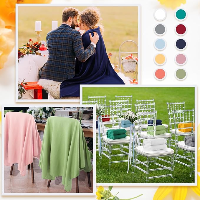 Kinlop Fleece Blanket Bulk 60 x 50 Inch Soft Lightweight Fleece Cozy Blanket Warm Throw Plush Pet Throw for Bed Couch Sofa Home Office Wedding Gifts Travel Camping(Classic Color,60 Packs)