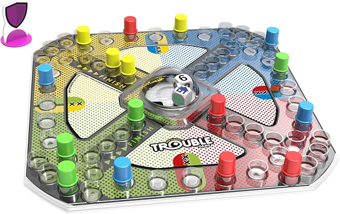 Hasbro Gaming Trouble Game with Bonus Shield & Power Die | Family Board Games | Easter Gifts for Kids | 2-4 Players | Ages 5+ (Amazon Exclusive)