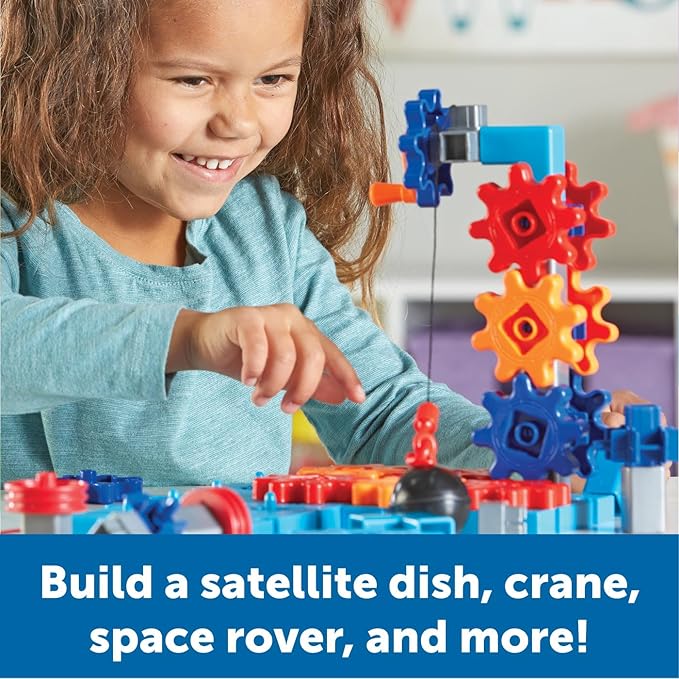 Learning Resources STEM Explorers Machine Makers, 50 Pieces, Ages 5+, STEM Toys, STEM Building Toys, STEM Kits, Engineering Toys, Build it Yourself Toys