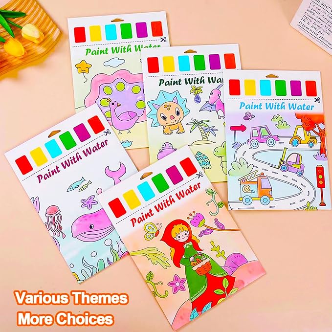 BAOXUE Water Coloring Books for Kids Ages 4-8,Paint with Water Colors Book for Toddlers,Watercolor Painting Paper Gift for Boys Girls 2-4 Years