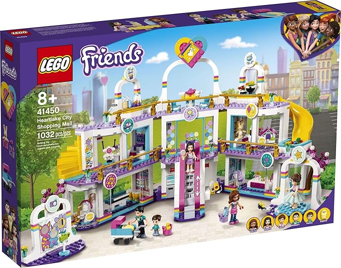 LEGO Friends Heartlake City Shopping Mall 41450 Building Kit; Includes Friends Mini-Dolls to Spark Imaginative Play; Portable Elements Make This a Great Friendship Toy, New 2021 (1,032 Pieces)