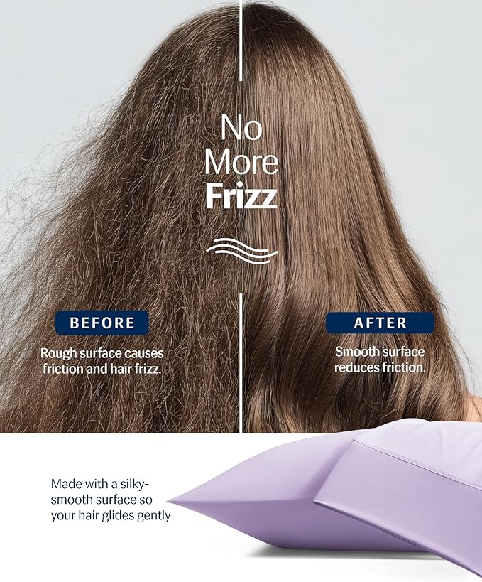 REST® Evercool®+ Cooling Pillowcases Standard - 2 Pillowcases for Sensitive Skin, Silver Infused Fabric for Hygienic Sleep, Silky Smooth for Curly Hair, High Elastic for Snug Fit (19x29 inches)