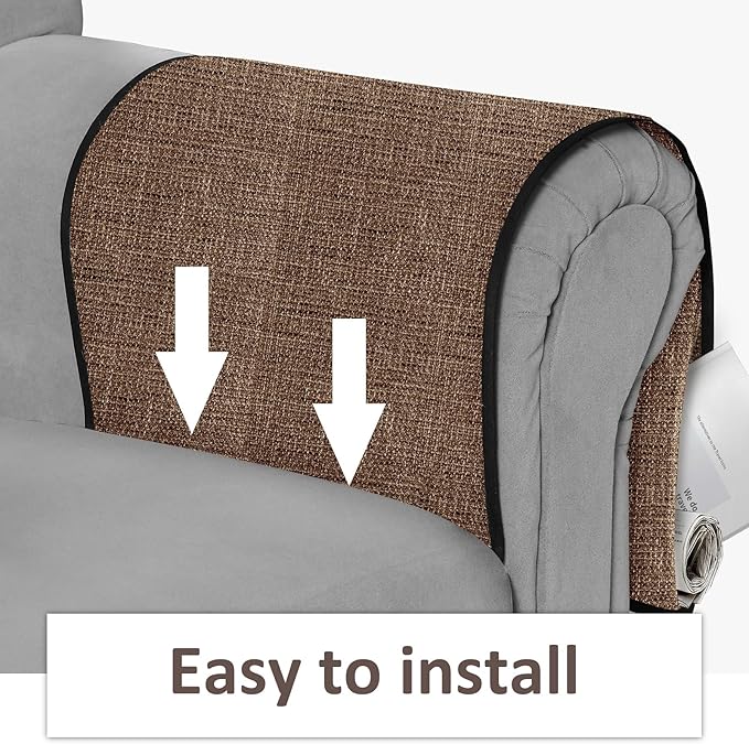 Joywell Sofa Armrest Organizer Couch Armchair Caddy Remote Control Holder for Recliner Non Slip TV Remote Caddy with 6 Pocket Storage for Magazine, Tablet, Phone, iPad, Brown