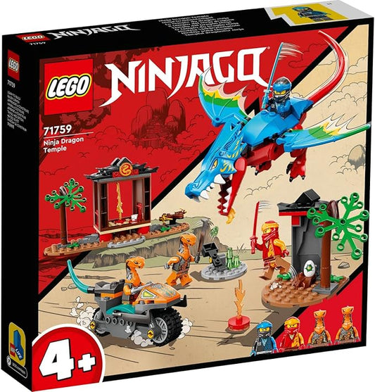 LEGO 71759 Ninjago Dragon Temple Ninja Toy and Figure Set with Motorcycle, Includes NYA Figure to Protect The Temple, Multi-Colour