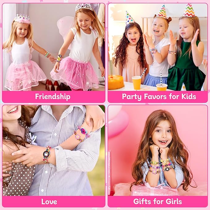 Friendship Bracelet Making Kit for Girls-DIY Bracelets Maker Art & Craft Kits for Kids-Jewelry String Braiding Set Toys for Age 6 7 8 9 10 11 12 Year Old Girl Advent Calendar Christmas Birthday Gifts