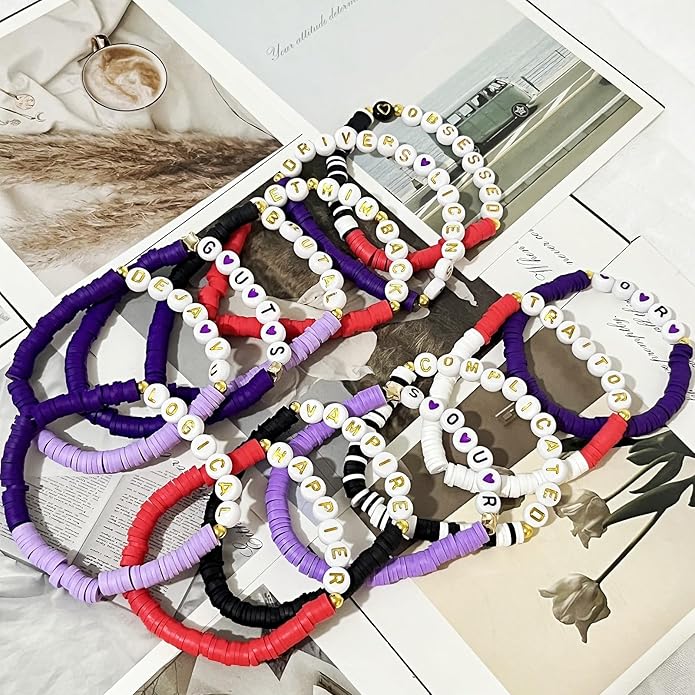 Handmade Stretch Friendship Bracelets for Teen Girls Singer Inspired Merch Outfits Decoration Girls Birthday Gifts Clay Beaded Friendship Bracelets Bulk for Music Fans