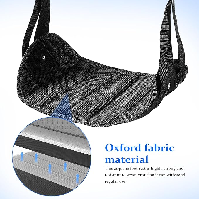 LALAFINA Foot Hammock Under Desk 38X22Cm Comfortable Travel Foot Rest for Airplane and Office