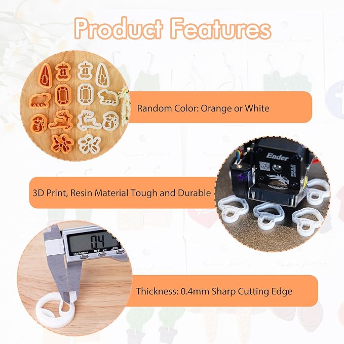 Puocaon School Polymer Clay Cutters - 10 Pcs Books Polymer Clay Cutters for Jewelry, School Bag Crayon Pencil Clay Cutters for Earrings Making, Apple Atom Clay Jewelry Cutters Set Clay Earrings Making