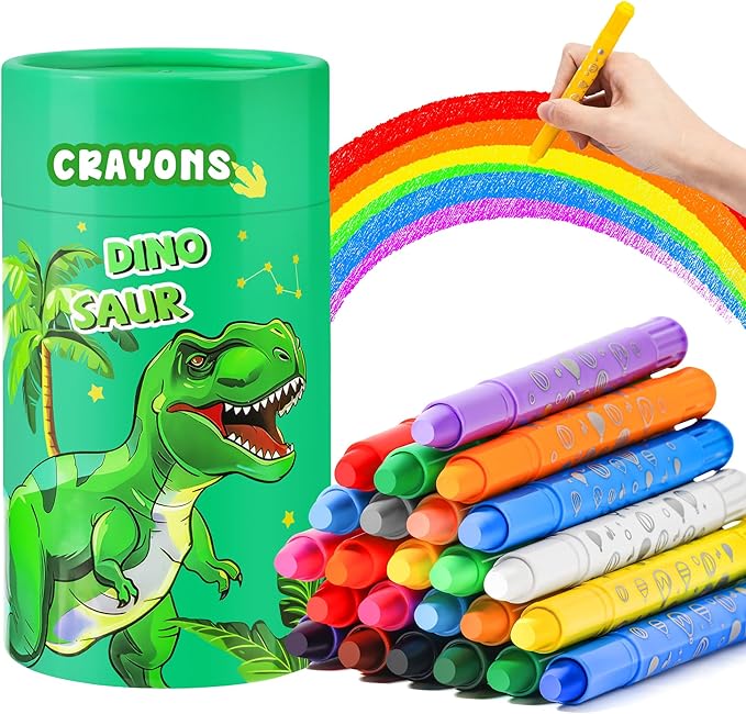 DreamCandy Twist Crayons for Toddlers,24 Colors Non Toxic Washable Crayons for Kids,Art Supplies Drawing Coloring Crayon Set,Gift for Boys and Girls,Back to School,Stocking Stuffers