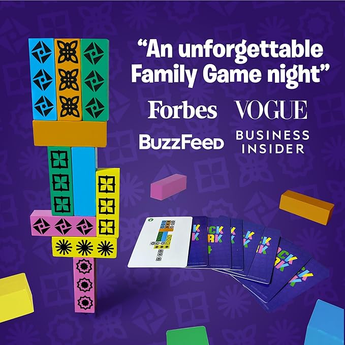 Blockwork by Uzzle Games - Fast-Paced Family Board Games - Multiple Difficulty Levels - Enjoyable and Challenging Puzzle Games – 2 to 4 Players – A Complete Family Night Fun Package - for Ages 4+