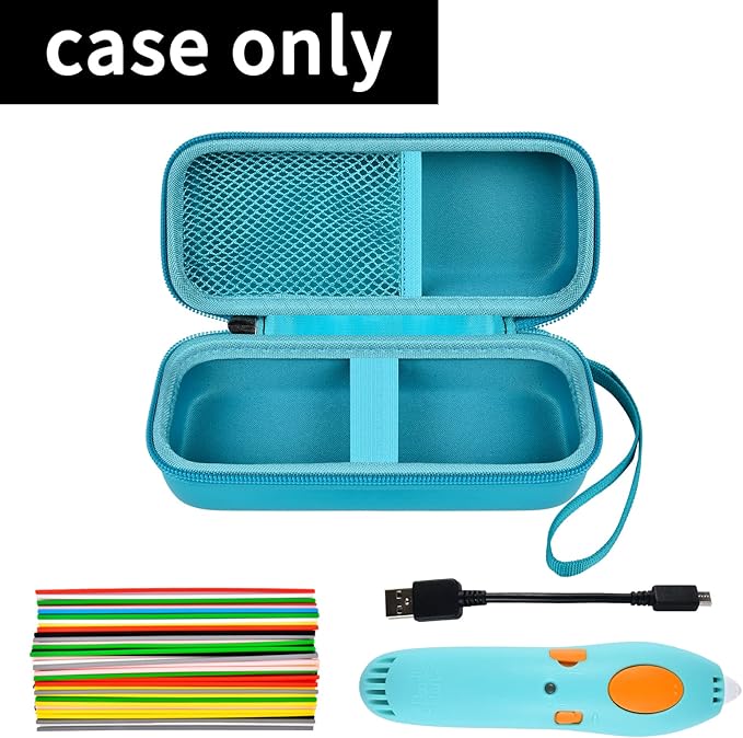 GWCASE Case Compatible with 3Doodler Start+ Essentials for 3D Pen Set for Kids, for 3D Pens Storage Organizer Carrying Holder Fit for 3D Printing Pen, Plastic Refill Blister (Box Only)-Dark green