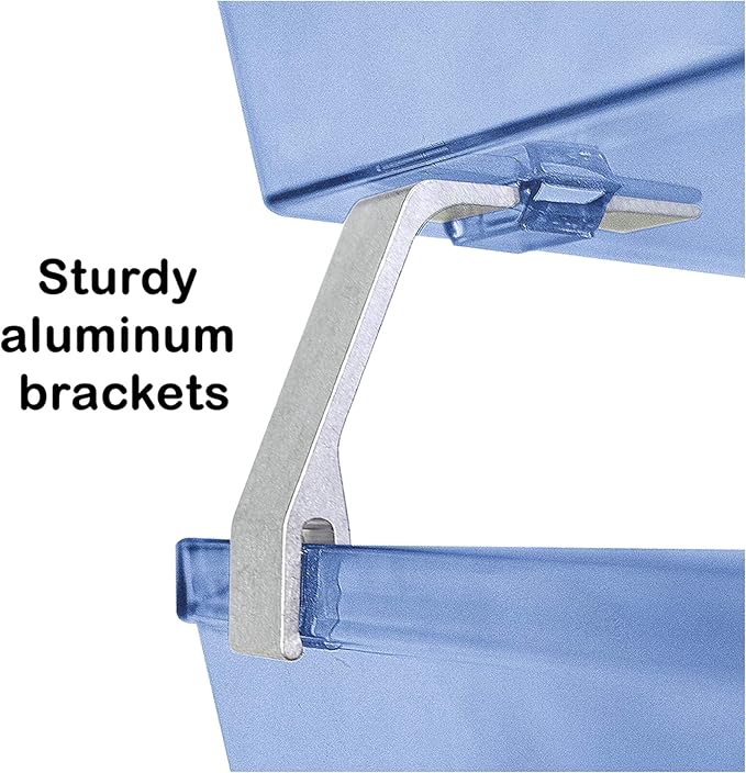 Acrimet Facility 2 Tier Letter Tray, Side Load, Letter Size/A4, Desktop File Organizer, Plastic (Clear Blue Color)