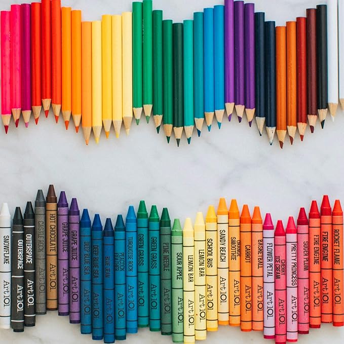 Art 101 USA Budding Artist 154 Pc Junior Artist Trifold Easel Set, Includes markers, crayons, oil pastels, watercolor paints, and colored pencils, Case, pop up easel, Portable Art Studio , White