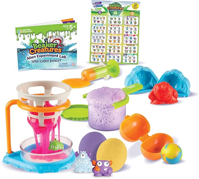 Learning Resources Beaker Creatures Alien Experiment Lab, 18 Piece Set, Ages 5+,Science Exploration, Science Kit for Kids, Fun Science Experiments for Kids