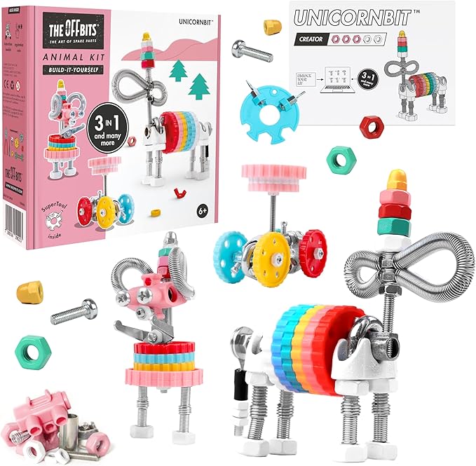 Unicorn Robot Stem Building Toys, Educational Build Your Own Robot Toy for Kids 6 7 8 9+ Year Old Girls Boys, Stem Toys Engineering Kit, Construction Toys Steam Gifts for Kids