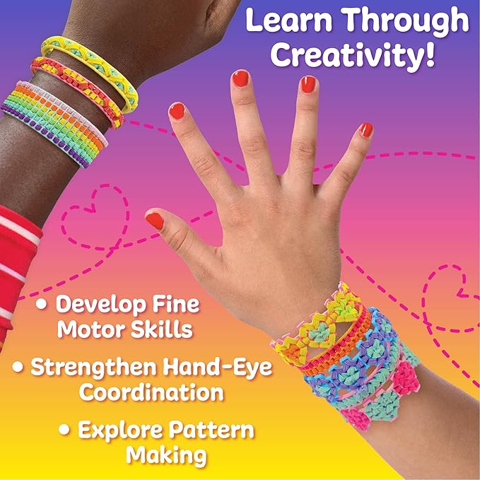 Just My Style Fashion Punch Style & Stitch Loom, Friendship Bracelet Kit, Jewelry Making Activity, Great for Birthday Parties, Sleepovers & Travel, Arts & Crafts for Kids Ages 6, 7, 8, 9